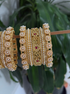 Kundan Bangle Stack Set
