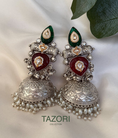 German silver statement jhumka