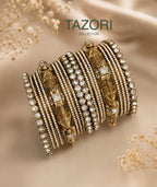 Gold Bangle stack Set