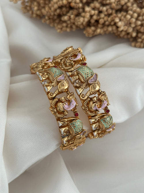 Gold Imitation Kada Set