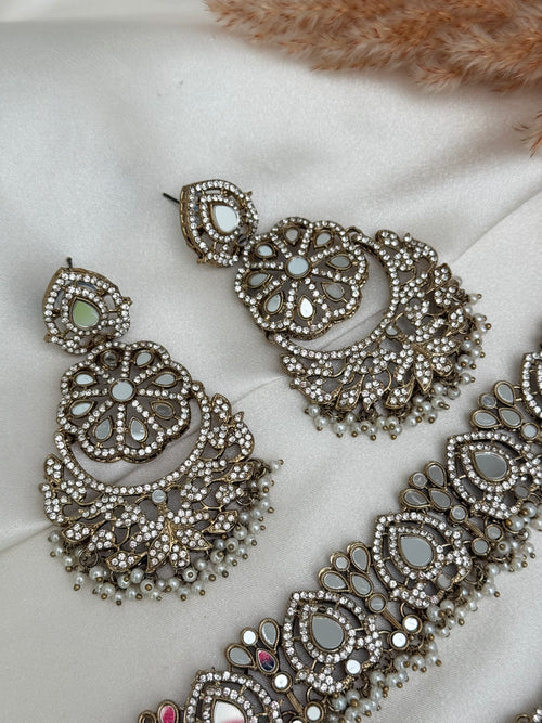 Mirror Pearl Choker Set