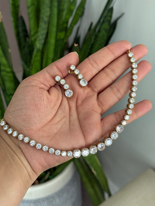 American Diamond Necklace Set