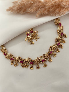 Elephant Antique Necklace Set