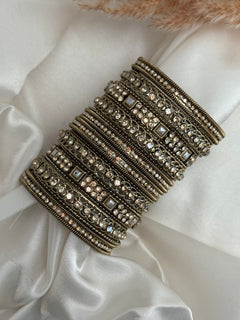 Gold Imitation Polki Kada Set