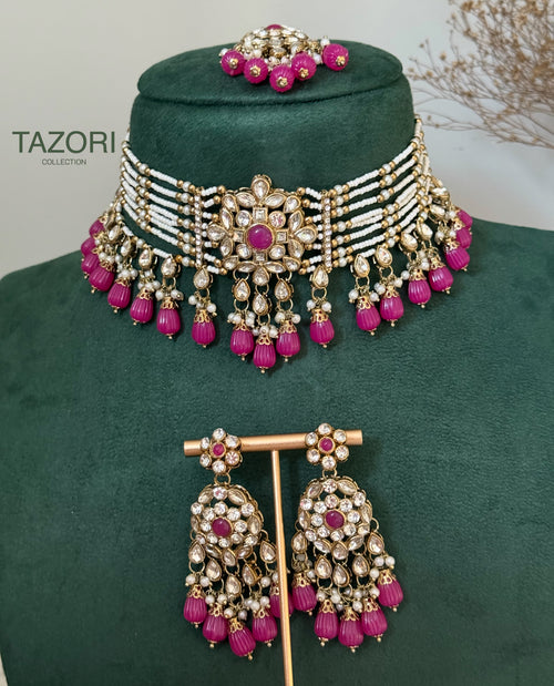 Multicolor Kundan Choker Set