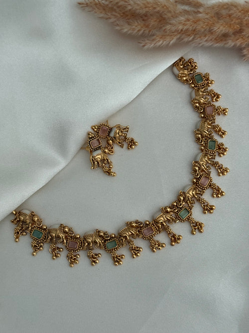 Elephant Antique Necklace Set