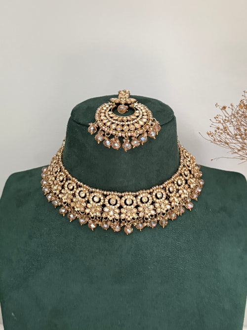 Pearl Polki Necklace Set