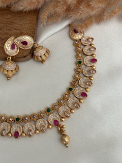 Meenakari Polki Necklace Set