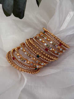 Kundan bangles Set