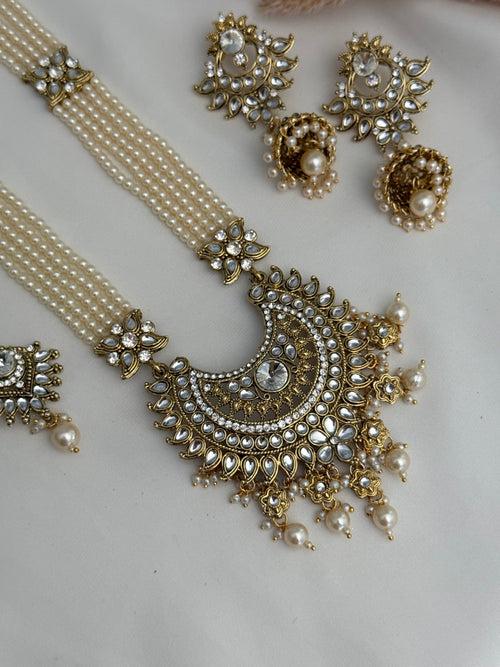 Pearl Kundan Rani Haar