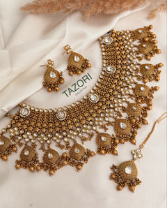 Gold imitation bridal Choker Set