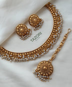 Pear/Gold imitation Necklace Set