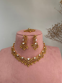 Aarya Gold imitation necklace Set