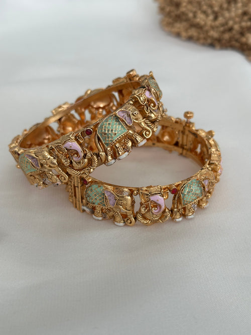 Gold Imitation Kada Set