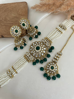 Pearl Kundan Choker Set