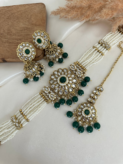 Pearl Kundan Choker Set
