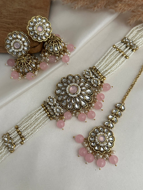 Pearl Kundan Choker Set