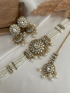 Pearl Kundan Choker Set