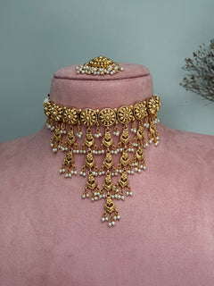 Navya Gold imitation choker Set