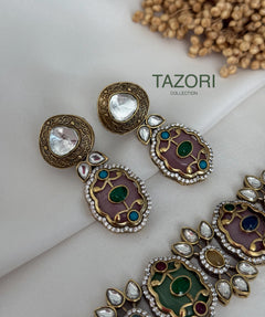 Multicolor Monalisa Kundan Choker Set