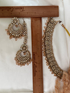 Pearl Polki Necklace Set