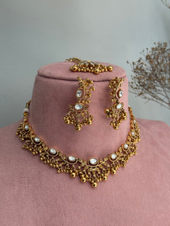 Aarya Gold imitation necklace Set