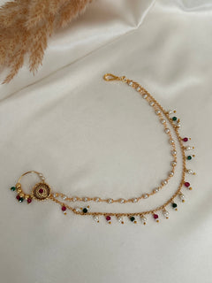 Bridal Maroon Nose Ring