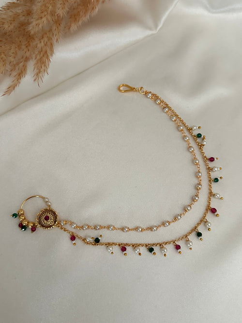 Bridal Maroon Nose Ring