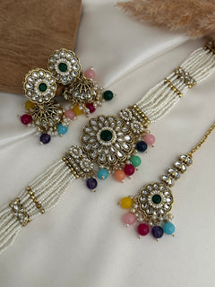 Pearl Kundan Choker Set