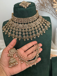 Bridal Gold polki Kundan Necklace Set