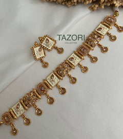 Multicolour Polki Choker Set