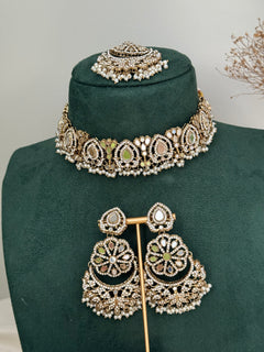 Mirror Pearl Choker Set