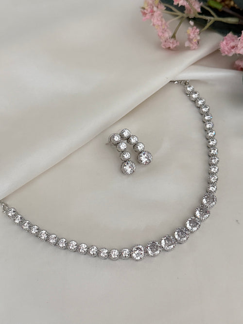 American Diamond Necklace Set