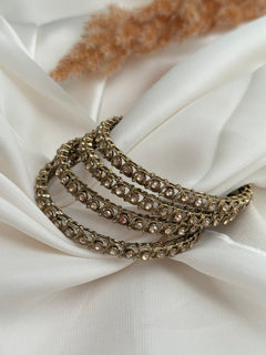 Gold stone Bangle Set