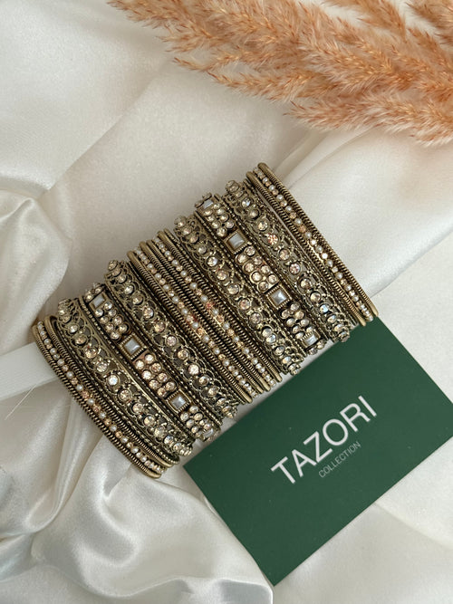 Gold Imitation Polki Kada Set