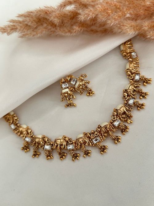 Elephant Antique Necklace Set