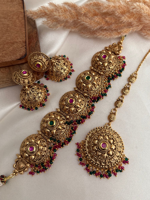 Shahi Gold imitation Choker Set