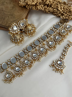 Pearl Uncut Kundan Choker Set