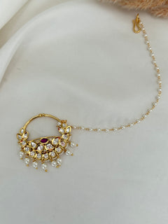 Bridal Tyani kundan Nose Ring