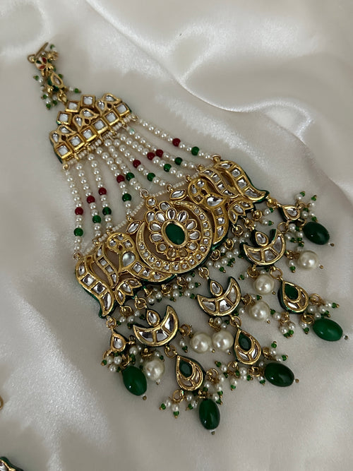 Green Kundan Passa Bridal