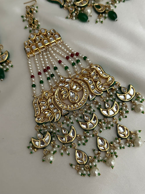 Green Kundan Passa Bridal