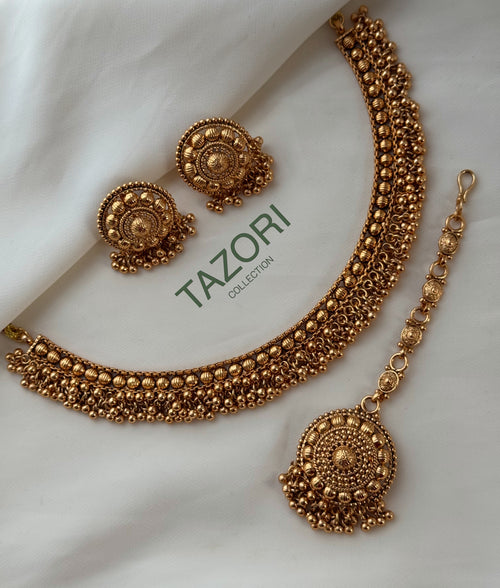 Pear/Gold imitation Necklace Set