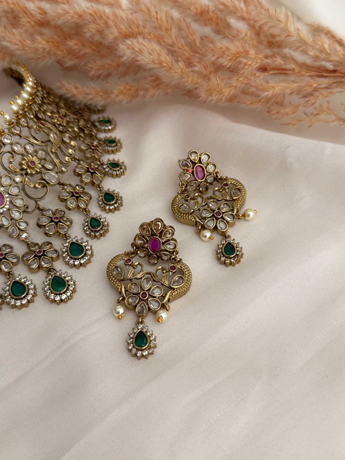 Polki necklace set