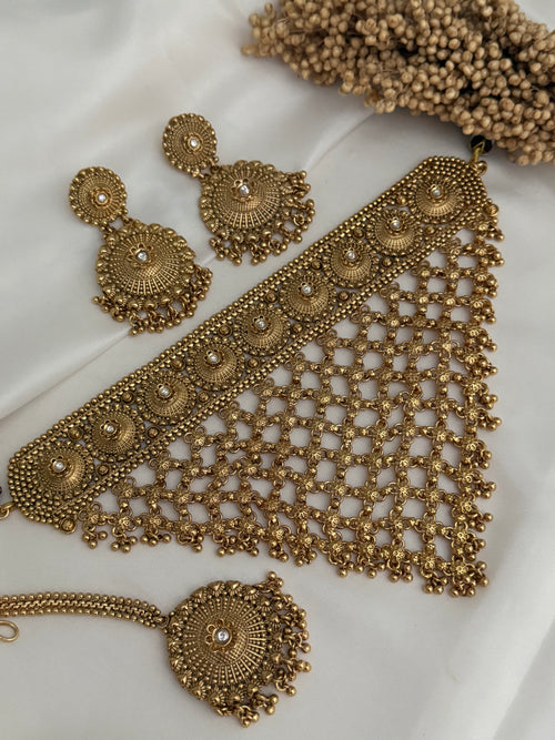 Sofia Gold Choker Set