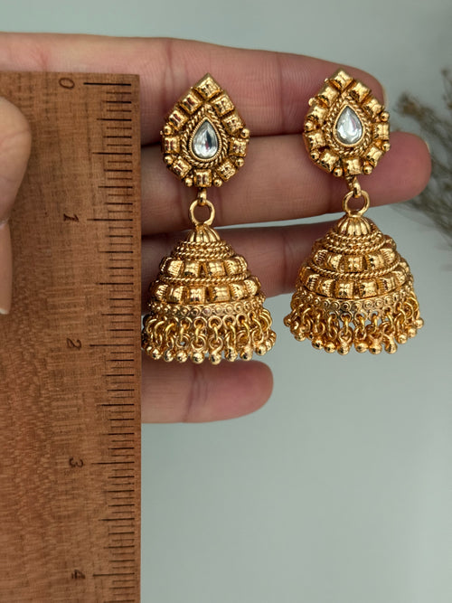 Gold imitation Earrings Tikka Set