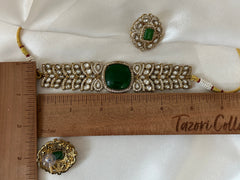 Green monalisa stone victorian Choker Set