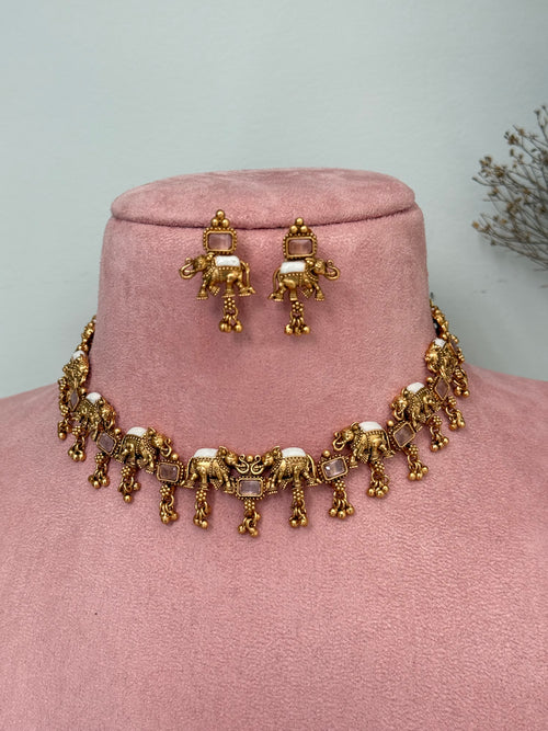 Elephant Antique Necklace Set