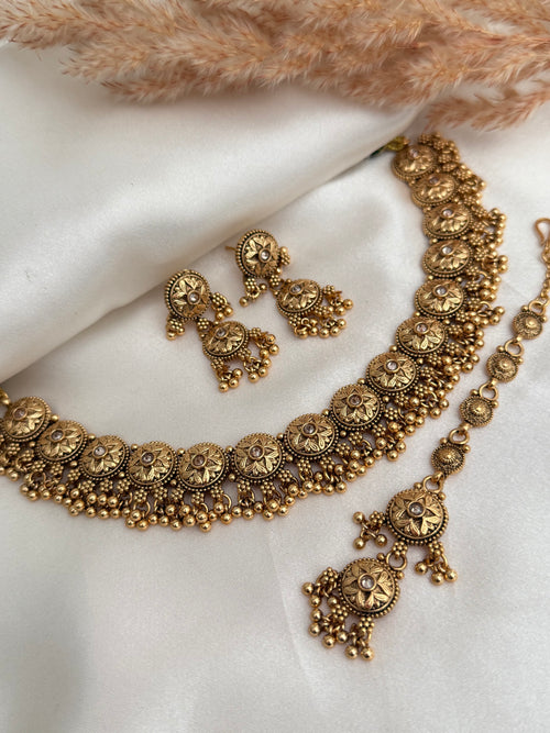 Gold imitation Choker Set