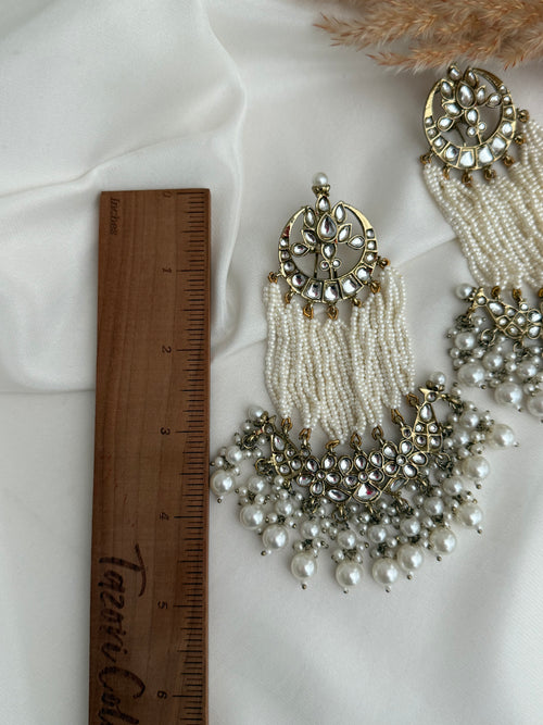 Pearl kundan Earrings