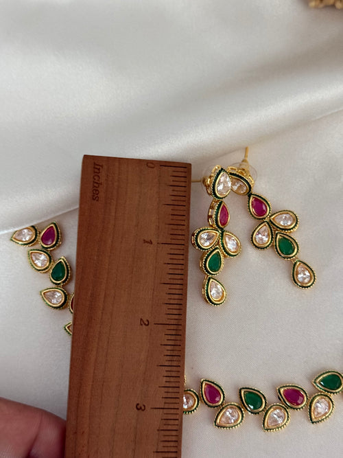 Polki Kundan Choker/necklace Set